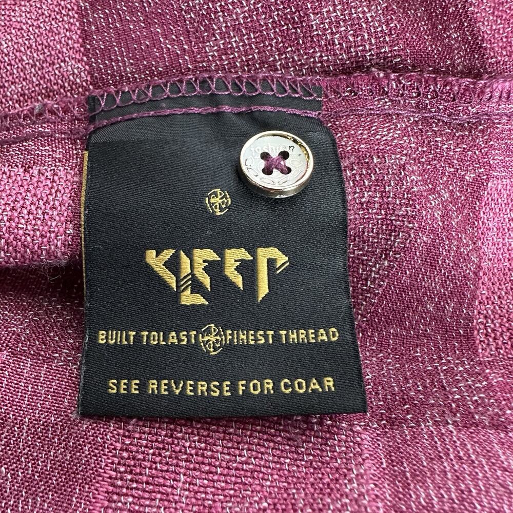 Keep It Kleep Trek Pink Plaid Fray Shirt Shorts Set 3XL Streetwear Festival - Picture 15 of 16